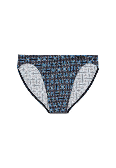 Front cutout view of HO dark grey print  Comfort Micro Briefs