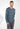 Front view of a men model wearing HO dark grey print cotton Long Sleepwear