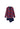 Front cutout view of HO bordeaux print cotton Long Sleepwear