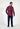 General view of a men model wearing HO bordeaux print cotton Long Sleepwear