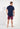 General view of a men model wearing HO bordeaux print cotton Short Sleepwear
