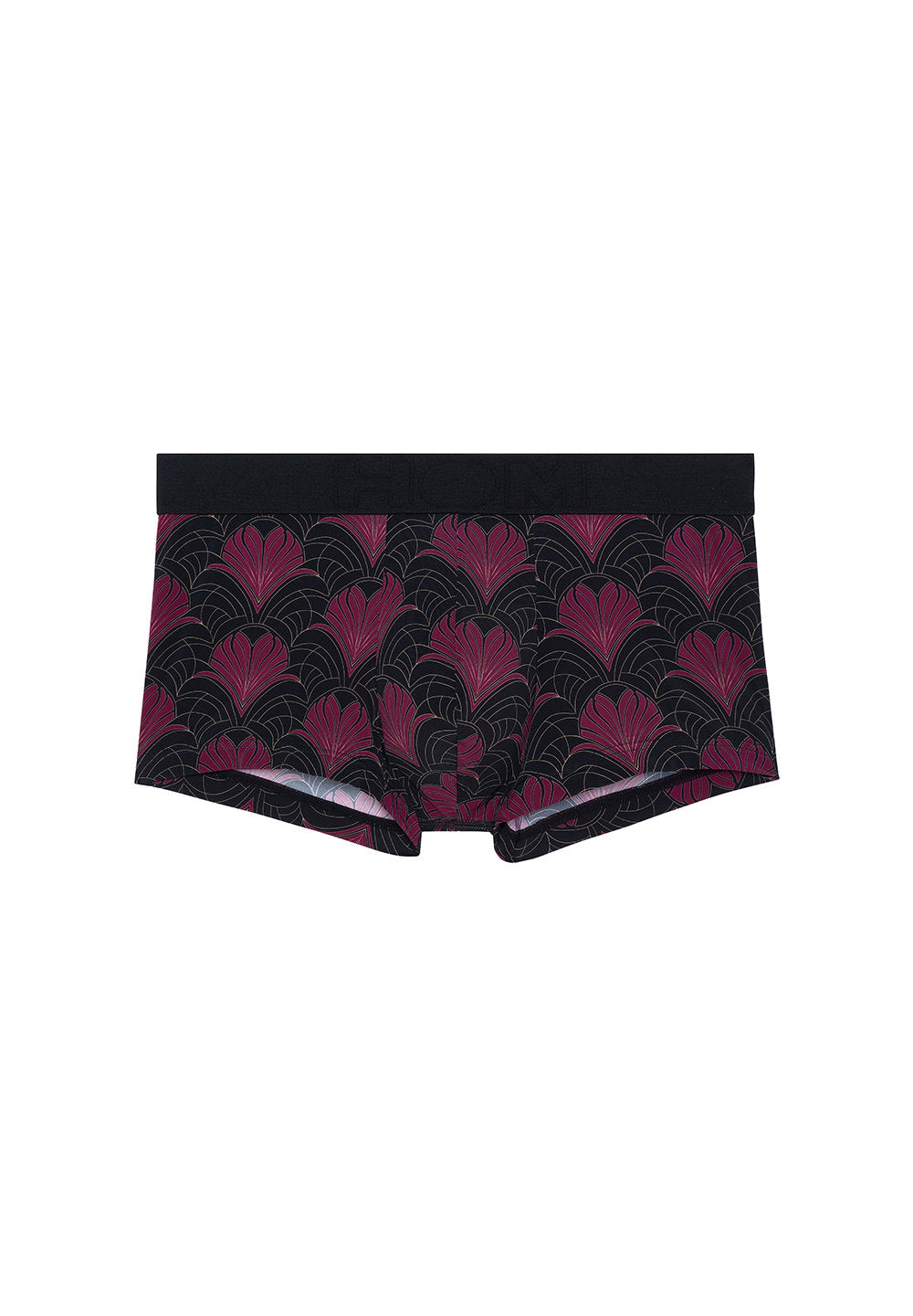 Front cutout view of HO bordeaux print  Trunk