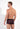 Back view of a men model wearing HO bordeaux print  Trunk