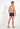 General view of a men model wearing HO bordeaux print  Trunk