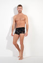 Full-body view of a men model wearing HO black  Trunk