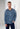 Front view of a men model wearing HO navy print cotton Long Sleepwear