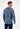 Back view of a men model wearing HO navy print cotton Long Sleepwear