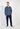 Full-body view of a men model wearing HO navy print cotton Long Sleepwear