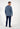 General view of a men model wearing HO navy print cotton Long Sleepwear
