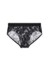 Front cutout view of HO black print modal/viscose/tencel Mini Briefs