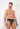 Front view of a men model wearing HO black print modal/viscose/tencel Mini Briefs