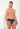 Front view of a men model wearing HO navy print modal/viscose/tencel Mini Briefs