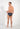 General view of a men model wearing HO navy print modal/viscose/tencel Mini Briefs