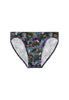 Front cutout view of HO black print  Comfort Micro Briefs