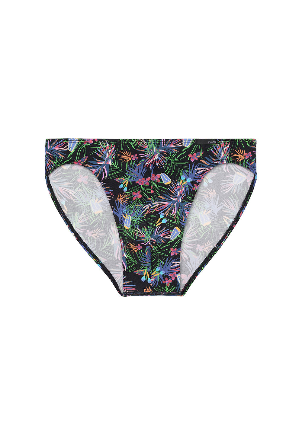 Front cutout view of HO black print  Comfort Micro Briefs