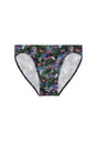 Front cutout view of HO black print  Comfort Micro Briefs