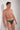 Front view of a men model wearing HO black print  G-String