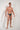 Full-body view of a men model wearing HO black print  G-String