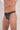 General view of a men model wearing HO black print  G-String