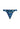 Back cutout view of HO navy blue print  G-String