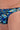 Close-up view of a men model wearing HO navy blue print  G-String