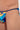 Close-up view of a men model wearing HO turquoise print  Tanga Briefs
