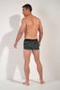 General view of a men model wearing HO black print  Trunk