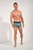 Full-body view of a men model wearing HO multico print  Trunk