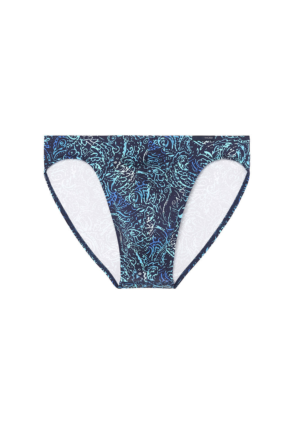 Front cutout view of HO navy print  Comfort Micro Briefs