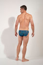 General view of a men model wearing HO navy print  Comfort Micro Briefs