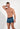 Front view of a men model wearing HO blue print modal/viscose/tencel Boxer Briefs HO1