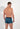 Back view of a men model wearing HO blue print modal/viscose/tencel Boxer Briefs HO1