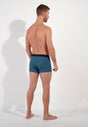 General view of a men model wearing HO blue print modal/viscose/tencel Boxer Briefs HO1