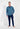 Full-body view of a men model wearing HO blue print cotton Long Sleepwear