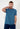 Front view of a men model wearing HO blue print cotton Short Sleepwear