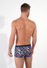 Back view of a men model wearing HO multico print  Trunk