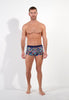 Full-body view of a men model wearing HO multico print  Trunk