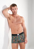 Front view of a men model wearing HO multico print  Boxer Briefs