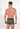 Back view of a men model wearing HO multico print  Boxer Briefs