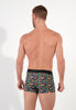 Back view of a men model wearing HO multico print  Boxer Briefs