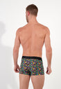 Back view of a men model wearing HO multico print  Boxer Briefs