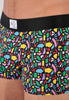 Close-up view of a men model wearing HO multico print  Boxer Briefs