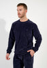 Front view of a men model wearing HO navy  Homewear