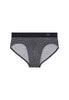Front cutout view of HO grey print modal/viscose/tencel Comfort Briefs HO1