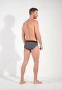 General view of a men model wearing HO grey print modal/viscose/tencel Comfort Briefs HO1