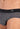 Close-up view of a men model wearing HO grey print modal/viscose/tencel Comfort Briefs HO1
