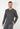 Front view of a men model wearing HO grey print cotton Long Sleepwear