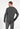 Back view of a men model wearing HO grey print cotton Long Sleepwear