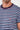 Close-up view of a men model wearing HO blue stripes cotton Short Sleepwear