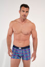 Front view of a men model wearing HO multico print  Boxer Briefs